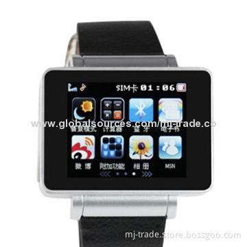 Smart Watch, Wi-Fi, 1.8-inch Touchscreen, Quad Band, MP3/MP4/MSN/Facebook/Twitter/Skype, G-sensor